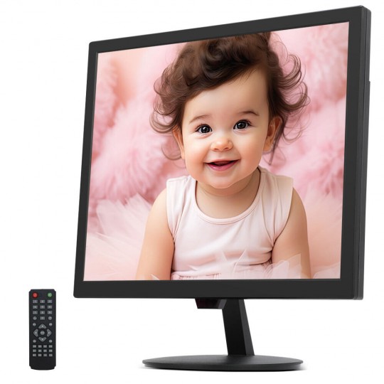 19인치 CCTV 모니터 190BNC NEW (CCTV전용 모니터 / BNC+HDMI+VGA+USB / 리모컨 사용)